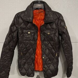 Michael Kors Women's Black Down Puffer Packable Quilted Coat Jacket Sz XS